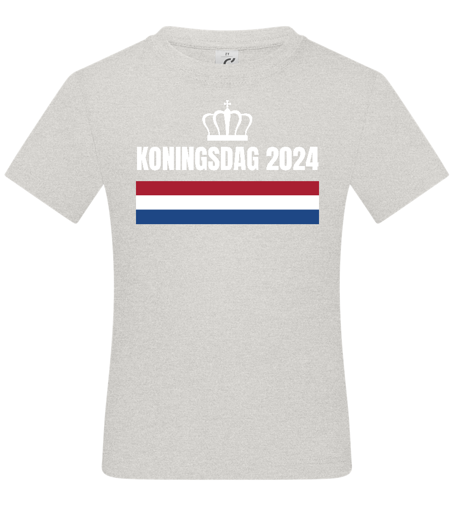 Kingsday Flag Design - Basic kids t-shirt_VIBRANT WHITE_front