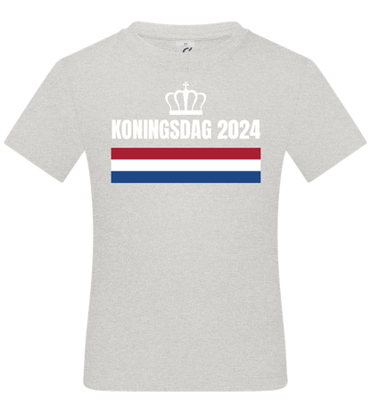 Kingsday Flag Design - Basic kids t-shirt_VIBRANT WHITE_front