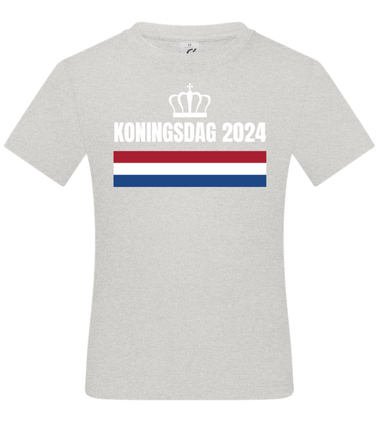 Kingsday Flag Design - Basic kids t-shirt_VIBRANT WHITE_front