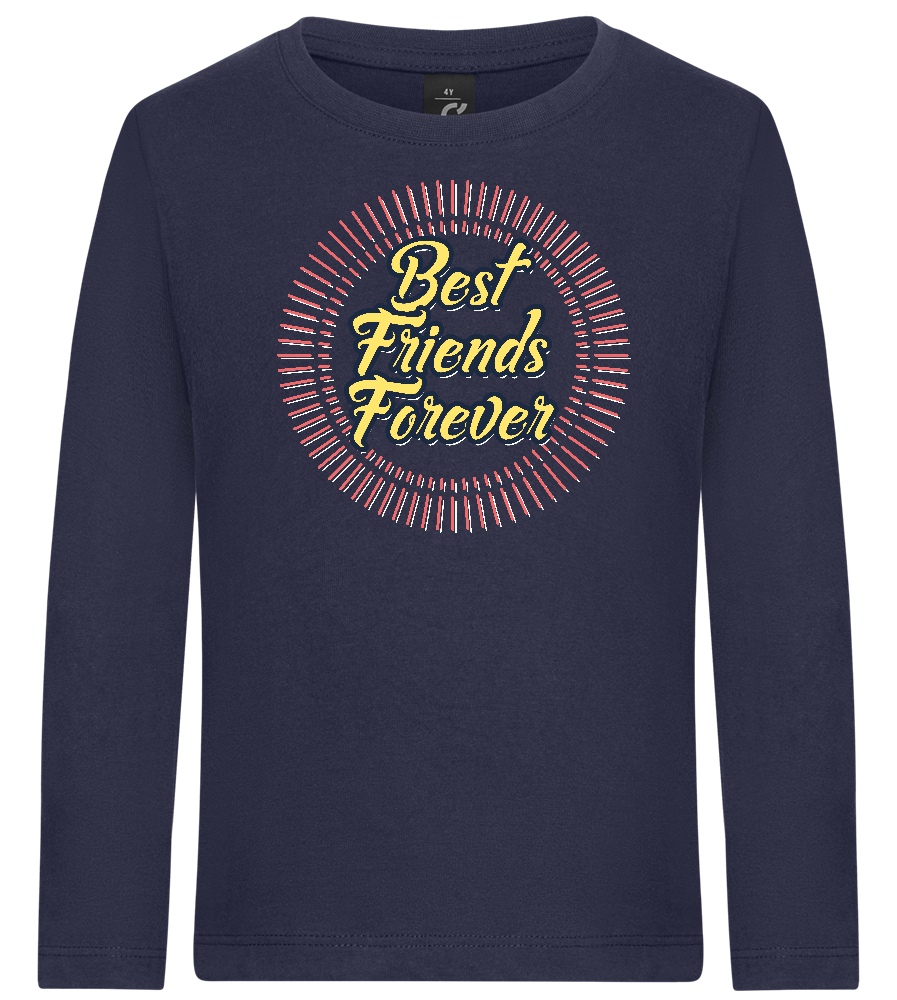 Best Friends Forever Design - Premium kids long sleeve t-shirt_FRENCH NAVY_front