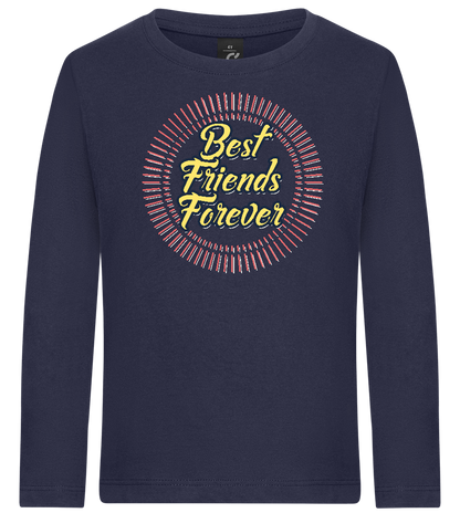 Best Friends Forever Design - Premium kids long sleeve t-shirt_FRENCH NAVY_front