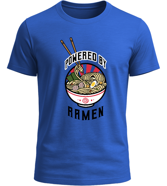 Powered by Ramen Noodles Design - Basic Unisex T-Shirt_ROYAL_front