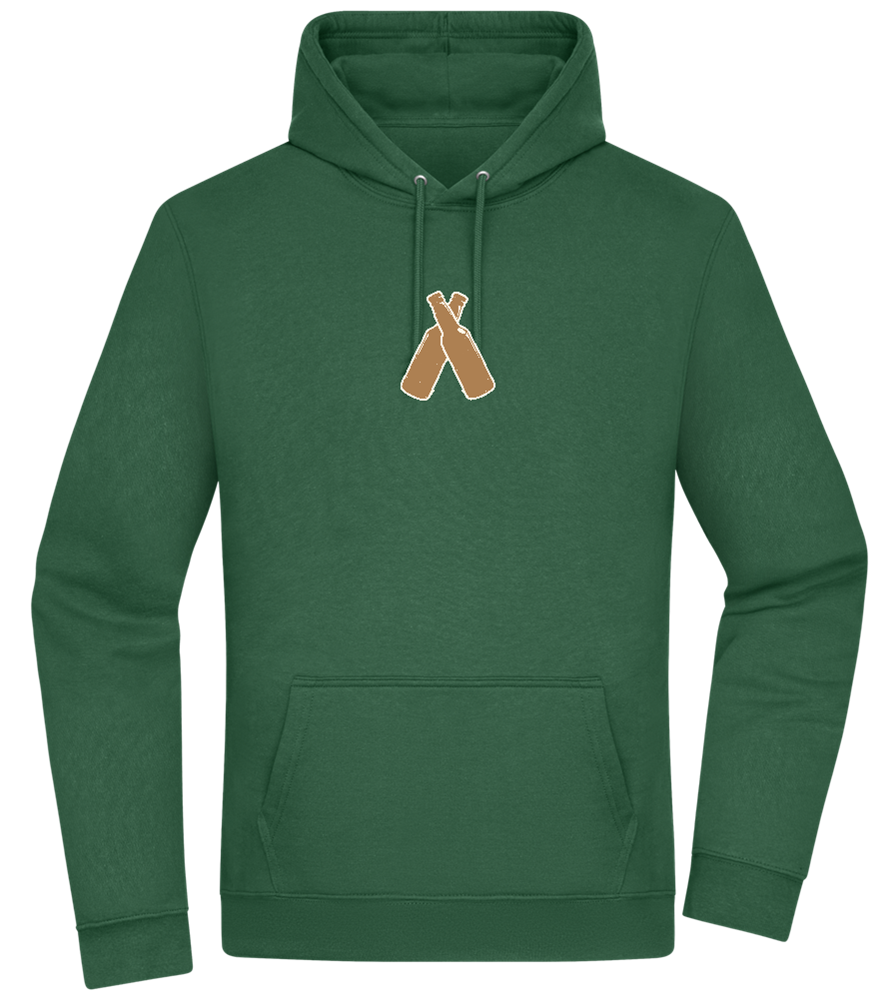 Two Beer Bottles Design - Premium Essential Unisex Hoodie_GREEN BOTTLE_front