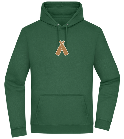 Two Beer Bottles Design - Premium Essential Unisex Hoodie_GREEN BOTTLE_front