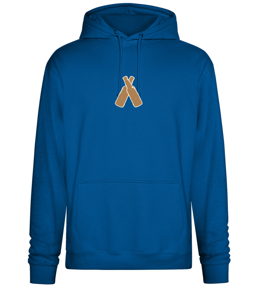 Two Beer Bottles Design - Premium Essential Unisex Hoodie_ROYAL_front