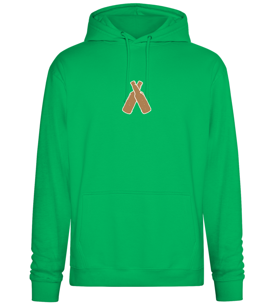 Two Beer Bottles Design - Premium Essential Unisex Hoodie_SPRING GREEN_front