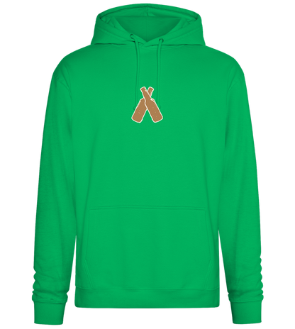 Two Beer Bottles Design - Premium Essential Unisex Hoodie_SPRING GREEN_front