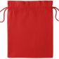 Wild Flower Design - Essential medium colored cotton drawstring bag_RED_back