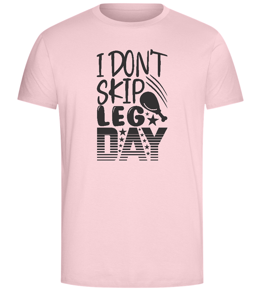 Never Skip Leg Day Design - Comfort Unisex T-Shirt_CANDY PINK_front