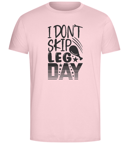 Never Skip Leg Day Design - Comfort Unisex T-Shirt_CANDY PINK_front