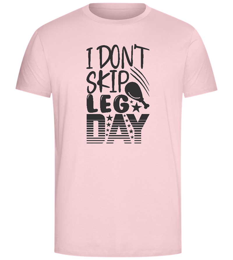 Never Skip Leg Day Design - Comfort Unisex T-Shirt_CANDY PINK_front