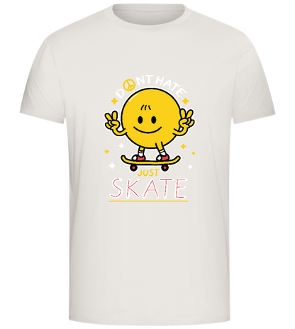 No Hate Go Skate design - Comfort Unisex T-Shirt_ECRU_front