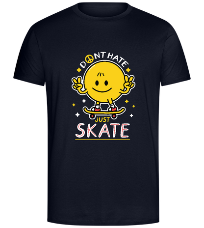 No Hate Go Skate design - Comfort Unisex T-Shirt_FRENCH NAVY_front