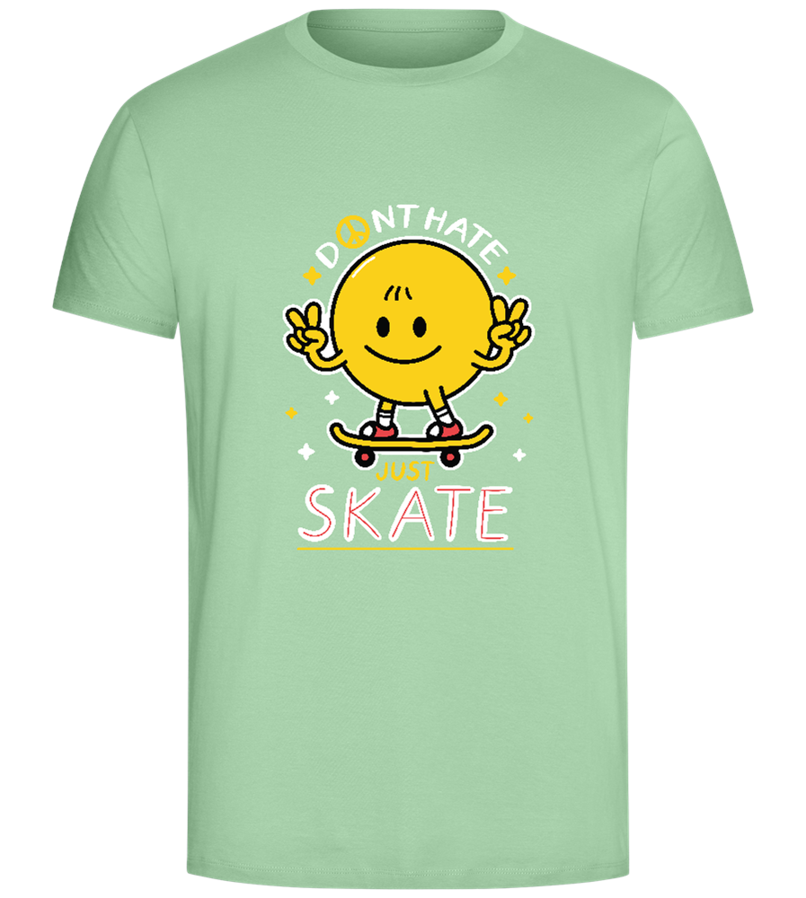 No Hate Go Skate design - Comfort Unisex T-Shirt_ICE GREEN_front