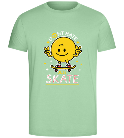 No Hate Go Skate design - Comfort Unisex T-Shirt_ICE GREEN_front