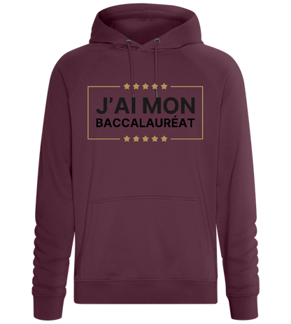 J'ai Mon Baccalauréat Design - Comfort unisex hoodie_BORDEAUX_front