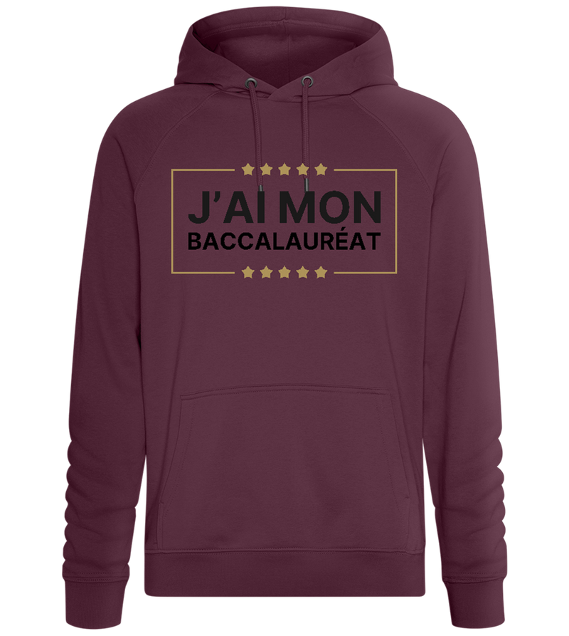 J'ai Mon Baccalauréat Design - Comfort unisex hoodie_BORDEAUX_front