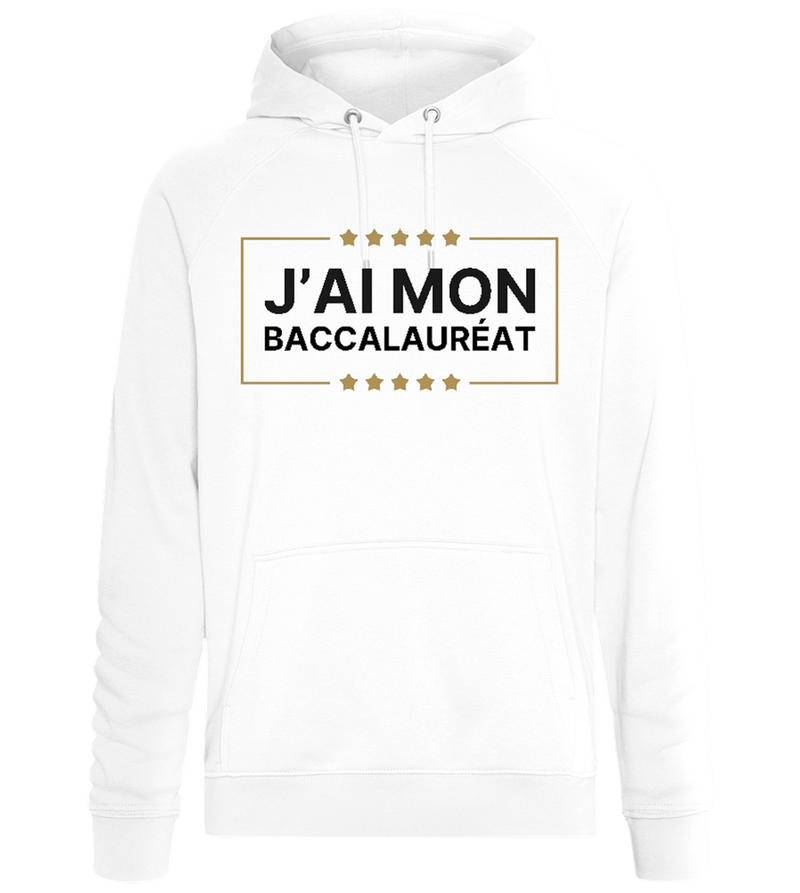 J'ai Mon Baccalauréat Design - Comfort unisex hoodie_WHITE_front