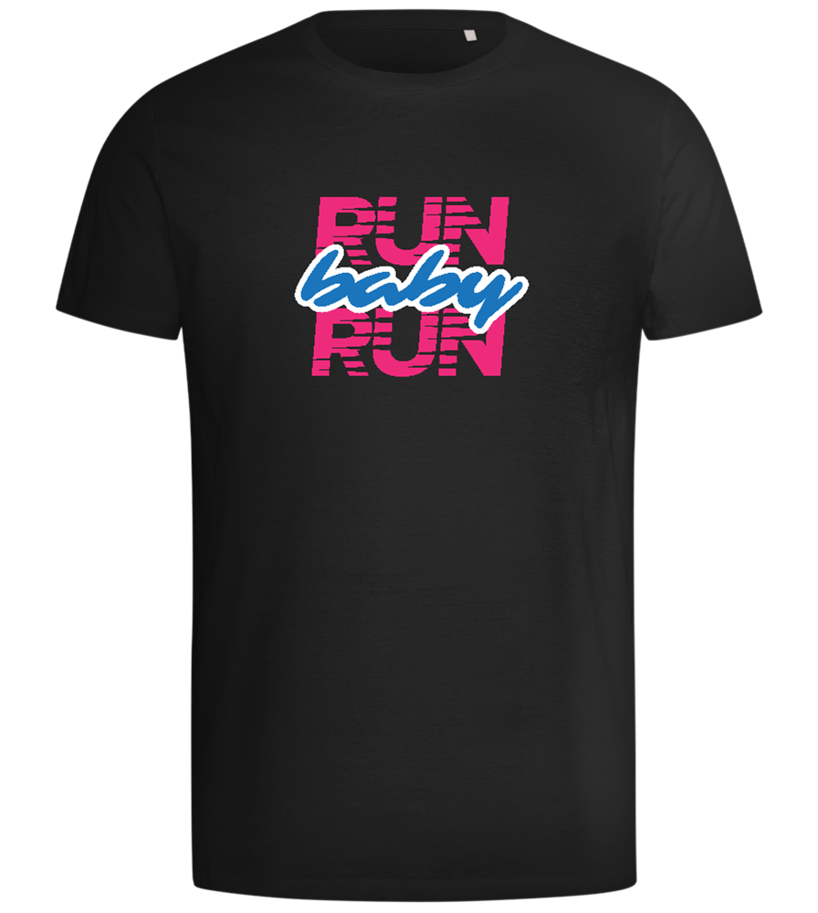 Run Baby Run Design - Comfort men's t-shirt_DEEP BLACK_front