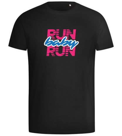 Run Baby Run Design - Comfort men's t-shirt_DEEP BLACK_front