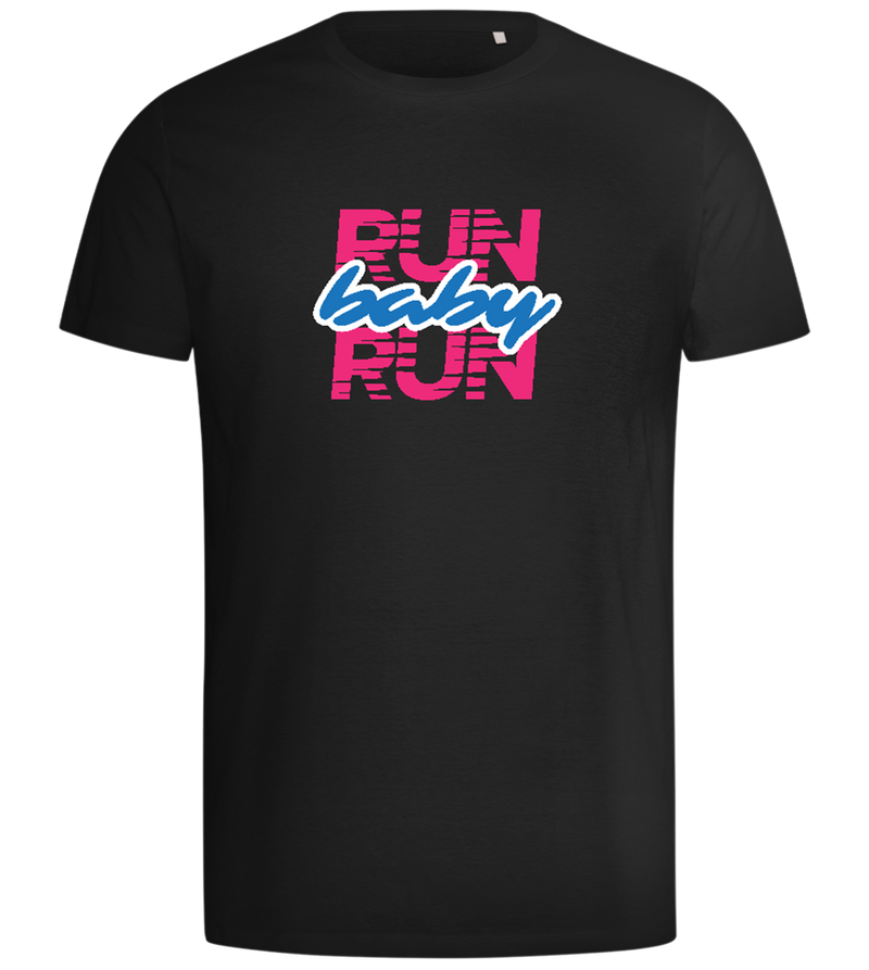 Run Baby Run Design - Comfort men's t-shirt_DEEP BLACK_front