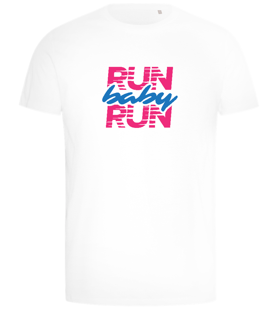 Run Baby Run Design - Comfort men's t-shirt_WHITE_front