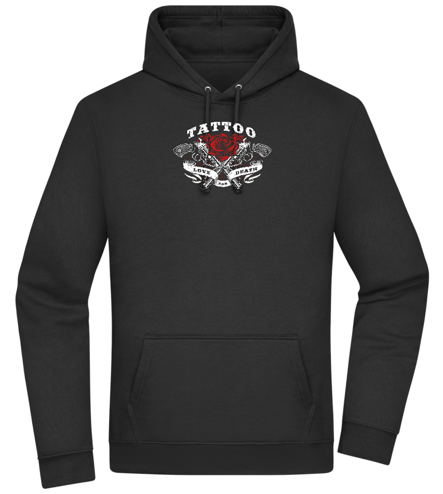 Tattoo Love Death Design - Premium Essential Unisex Hoodie_BLACK_front