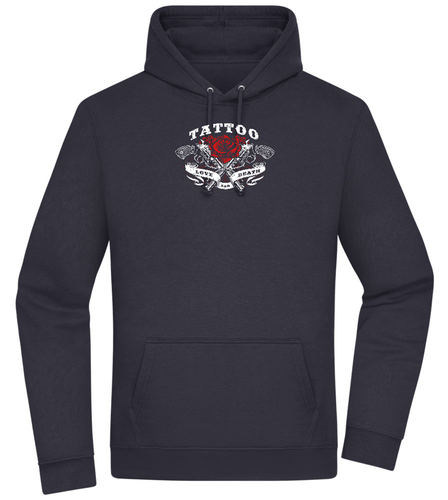 Tattoo Love Death Design - Premium Essential Unisex Hoodie_FRENCH NAVY_front