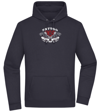 Tattoo Love Death Design - Premium Essential Unisex Hoodie_FRENCH NAVY_front