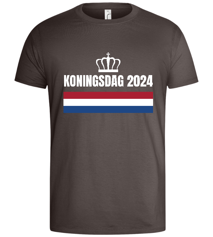 Kingsday Flag Design - Basic men's t-shirt_DARK GRAY_front