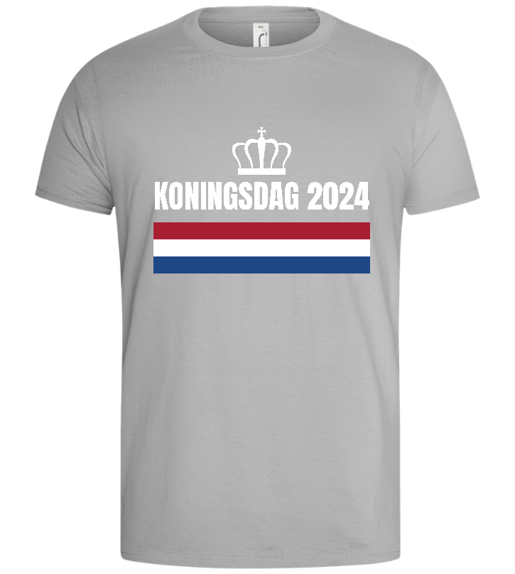 Kingsday Flag Design - Basic men's t-shirt_PURE GRAY_front