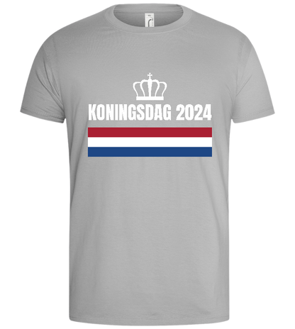 Kingsday Flag Design - Basic men's t-shirt_PURE GRAY_front