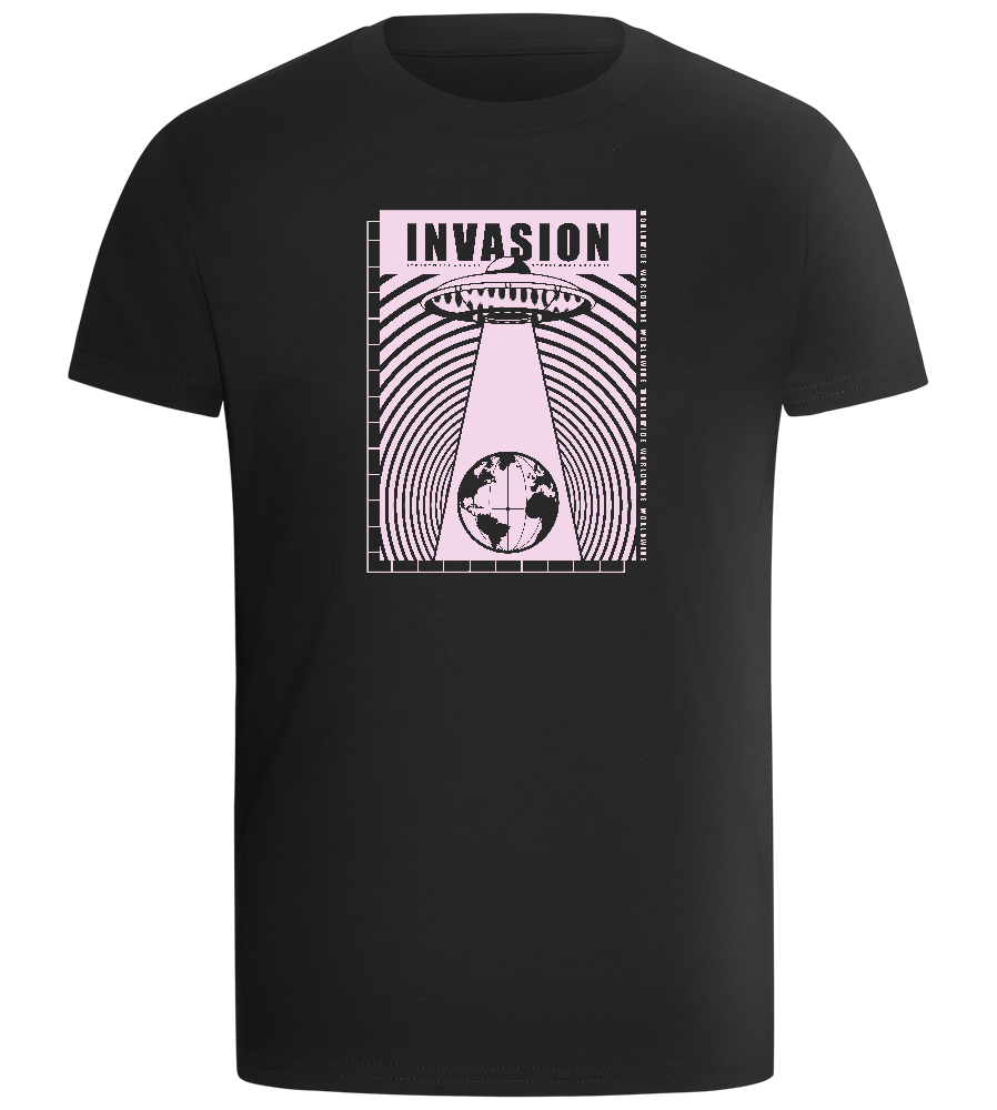 Invasion Ufo Design - Comfort boys fitted t-shirt_DEEP BLACK_front