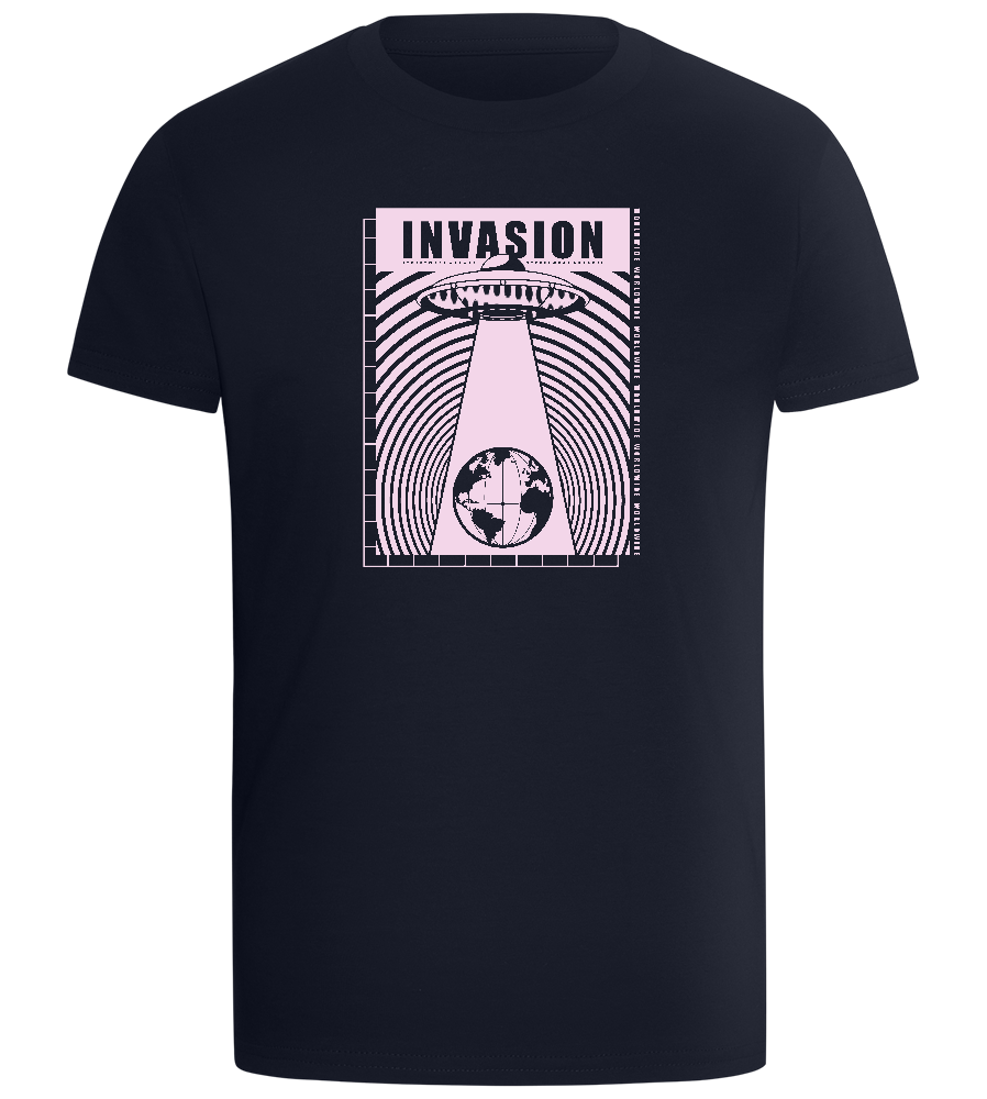 Invasion Ufo Design - Comfort boys fitted t-shirt_FRENCH NAVY_front