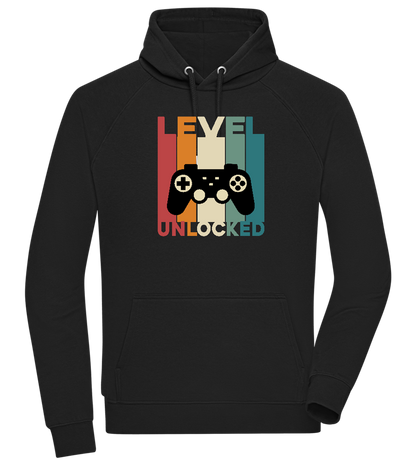 Level Unlocked Game Controller Design - Comfort unisex hoodie_BLACK_front