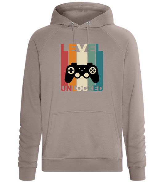 Level Unlocked Game Controller Design - Comfort unisex hoodie_CHARCOAL CHIN_front