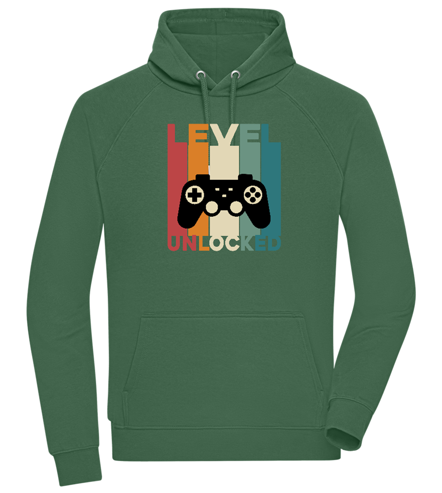 Level Unlocked Game Controller Design - Comfort unisex hoodie_GREEN BOTTLE_front