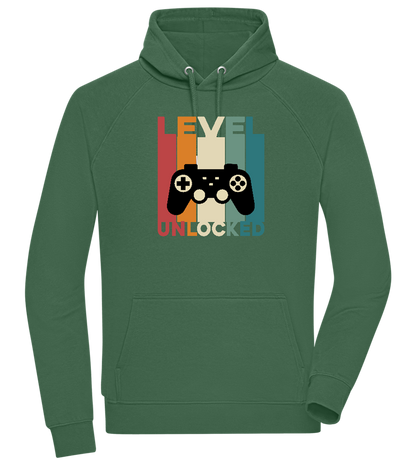 Level Unlocked Game Controller Design - Comfort unisex hoodie_GREEN BOTTLE_front