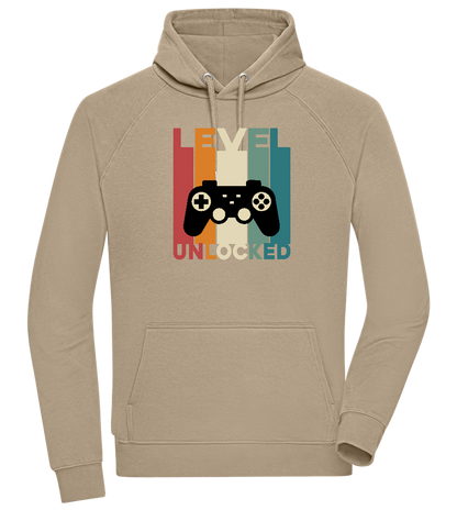 Level Unlocked Game Controller Design - Comfort unisex hoodie_KHAKI_front