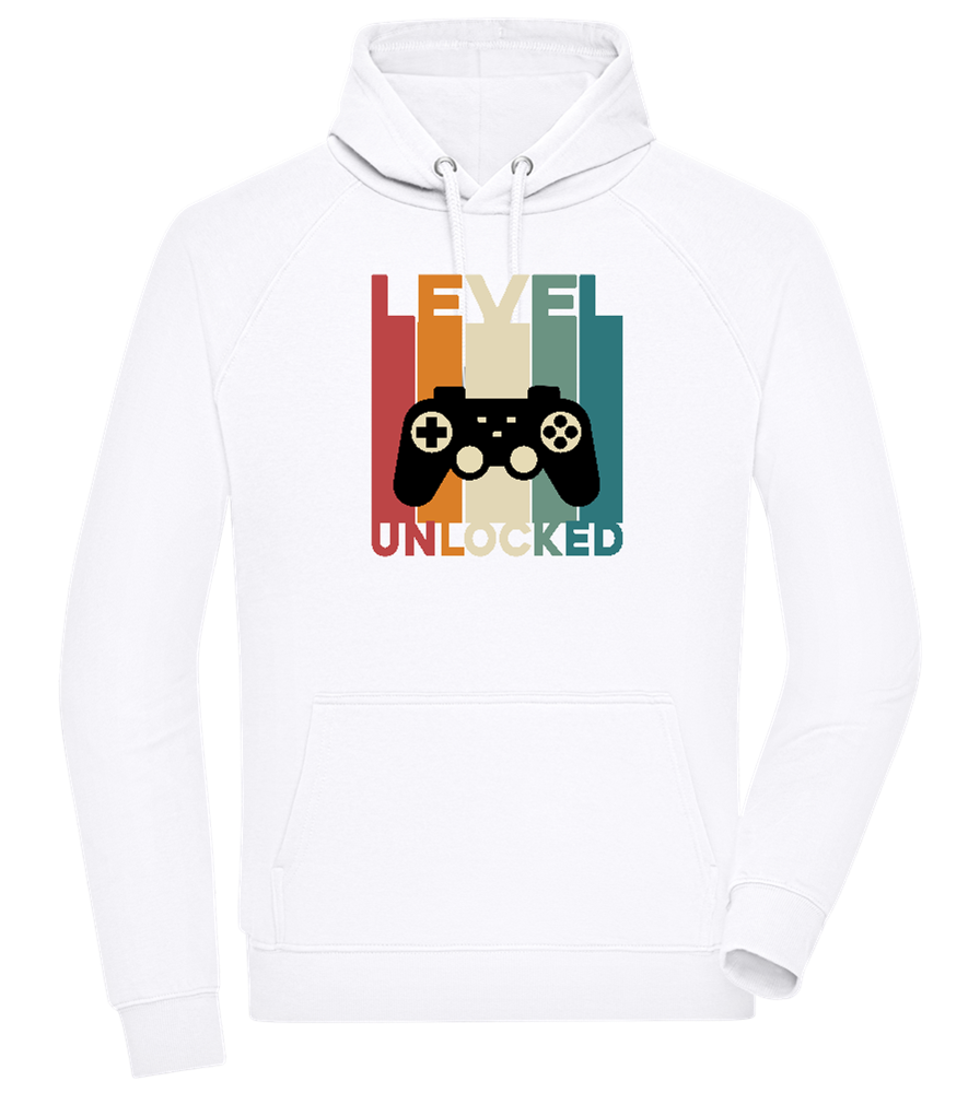 Level Unlocked Game Controller Design - Comfort unisex hoodie_WHITE_front