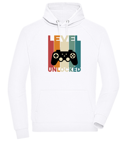 Level Unlocked Game Controller Design - Comfort unisex hoodie_WHITE_front