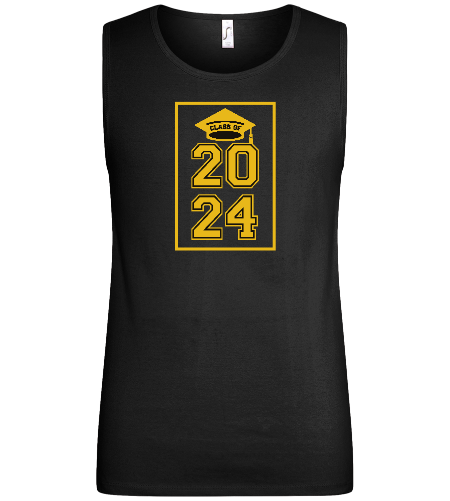 Class of '24 Design - Basic men's tank top_DEEP BLACK_front