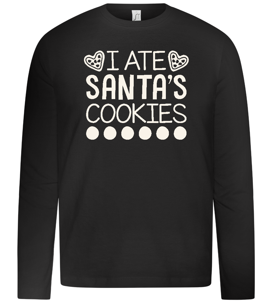 Santa's Cookies Design - Premium kids long sleeve t-shirt_DEEP BLACK_front