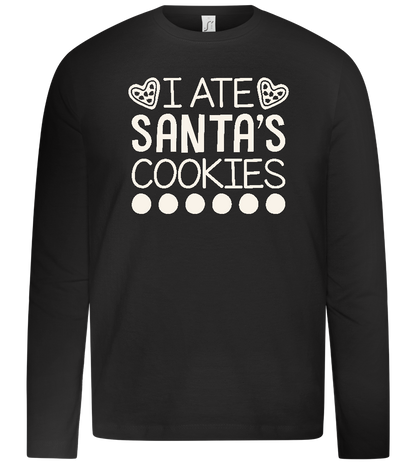 Santa's Cookies Design - Premium kids long sleeve t-shirt_DEEP BLACK_front