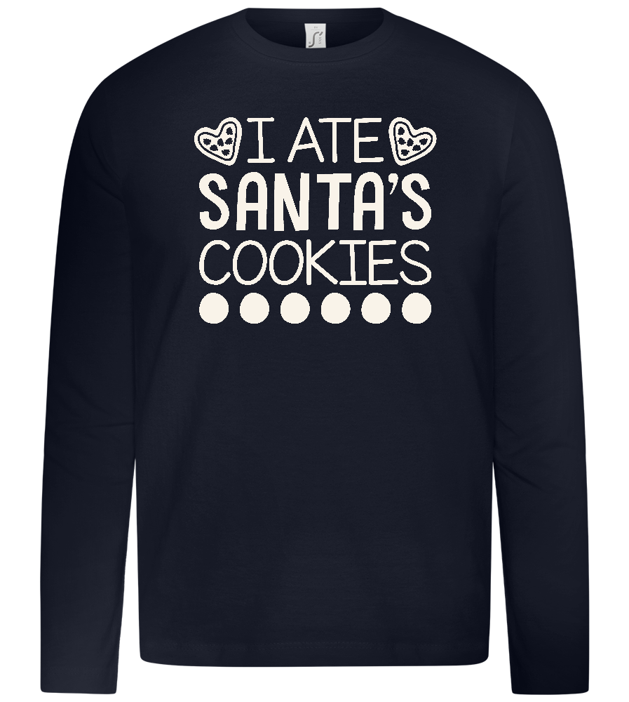 Santa's Cookies Design - Premium kids long sleeve t-shirt_FRENCH NAVY_front