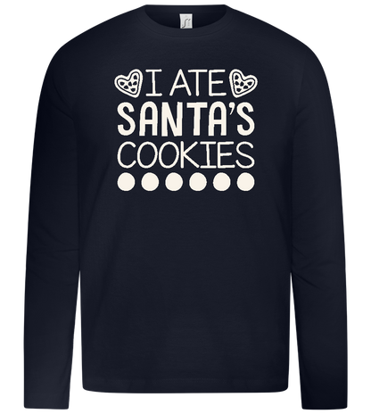 Santa's Cookies Design - Premium kids long sleeve t-shirt_FRENCH NAVY_front