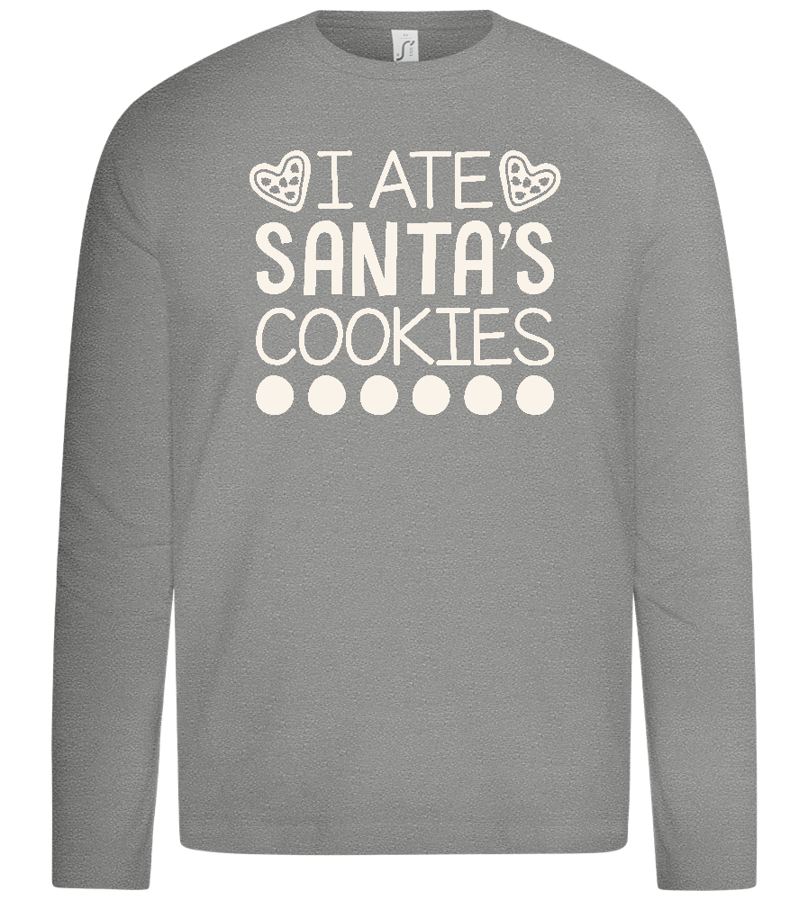 Santa's Cookies Design - Premium kids long sleeve t-shirt_ORION GREY_front