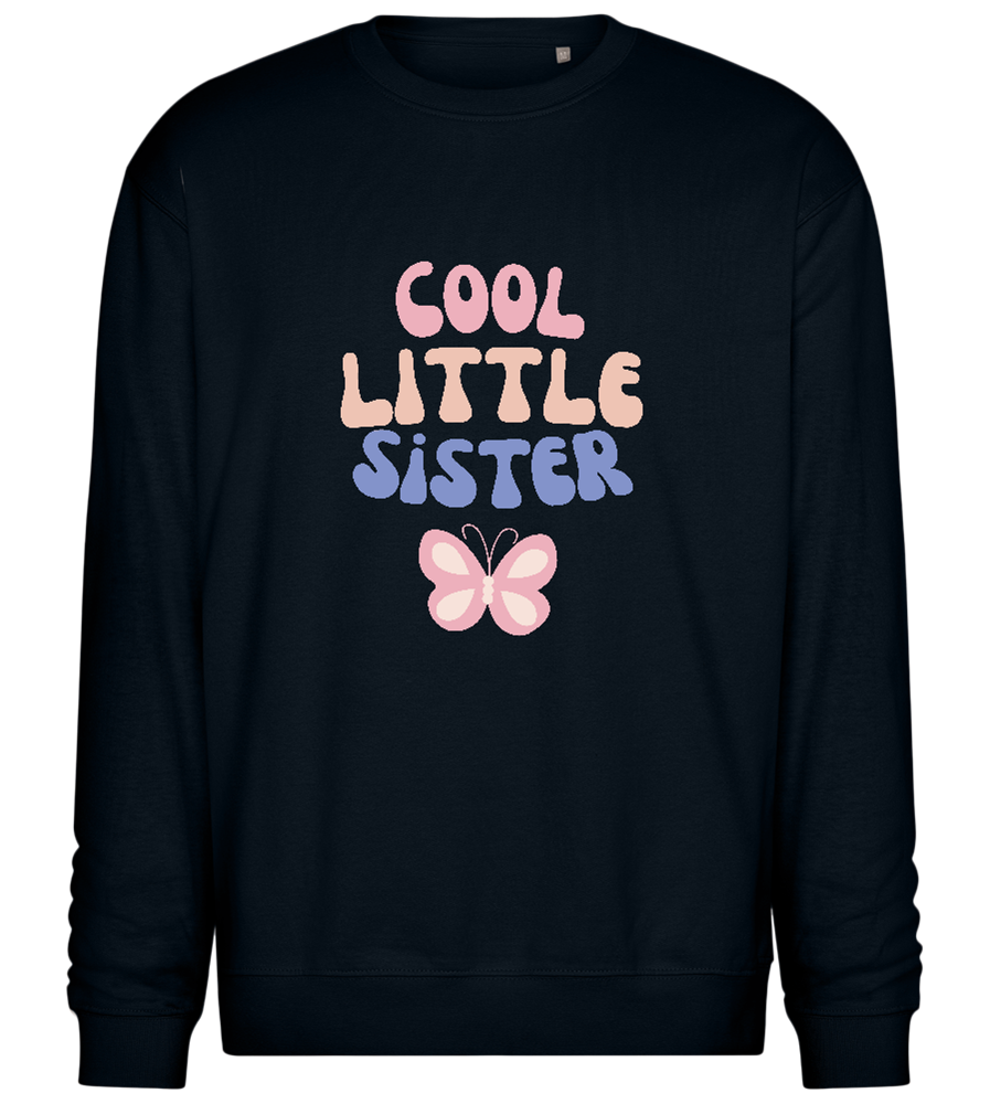 Cool Little Sister Butterfly Design - Comfort Essential Unisex Sweater_BLACK_front