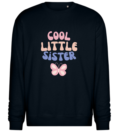 Cool Little Sister Butterfly Design - Comfort Essential Unisex Sweater_BLACK_front