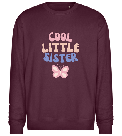 Cool Little Sister Butterfly Design - Comfort Essential Unisex Sweater_BORDEAUX_front